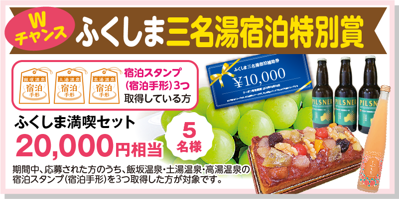 ふくしま三名湯宿泊特別賞